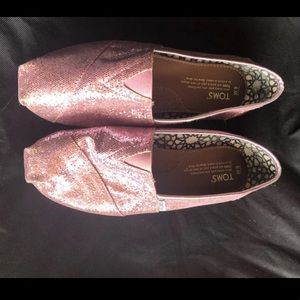 Pink Glitter Toms